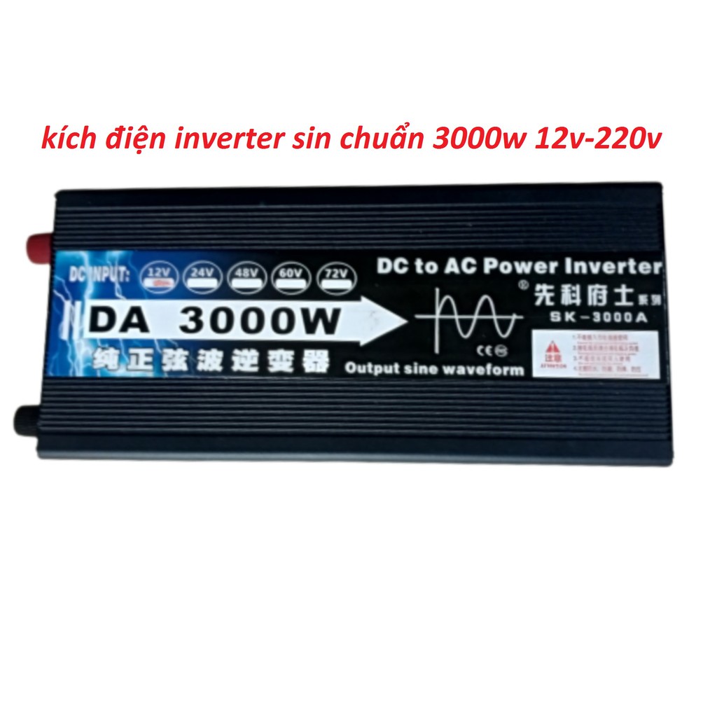 kích điện inverter sin chuẩn 3000w 12v-220v