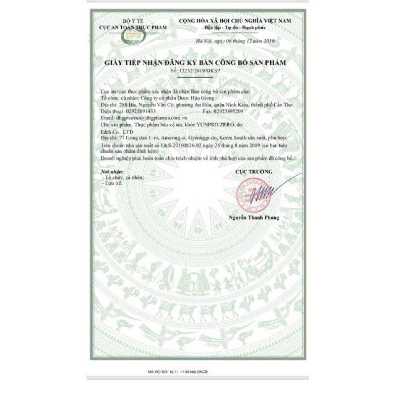 Men tiêu hóa Yunpro 10gói