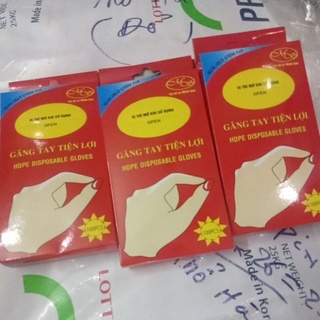 Sỉ 10 hộp găng tay nilon dùng 1 lần