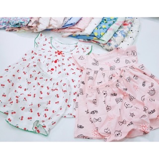 Bộ cotton xuất dư cực xinh cho bé gái
