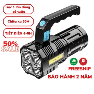Đèn Siêu Sáng Cầm Tay Chống Nước, Đèn Pin Sạc Tích Điện Đa Năng, ĐÈN TRẦN PHÚ