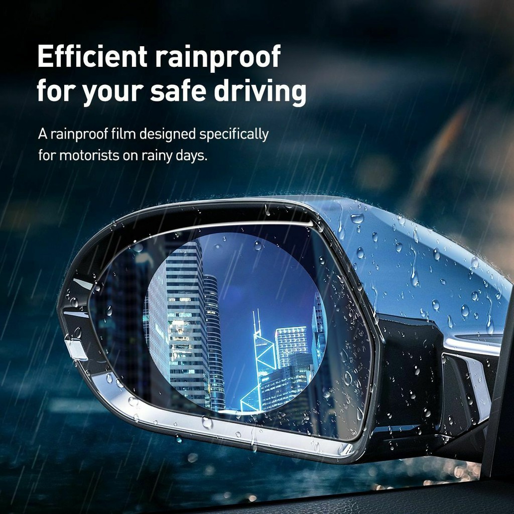 Film dán Nano Baseus, Miếng dán Nano Baseus chống bám nước gương chiếu hậu Ô Tô, Xe Hơi Baseus Rainproof Film 0.15mm(2c)