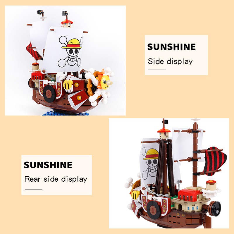 Đồ chơi Lắp ghép Mô hình SY 6299 Mô hình tàu hải tặc One Piece