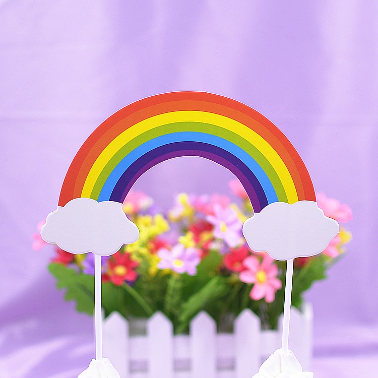 [SIÊU RẺ❤️] – Cầu vồng giấy (Set 10 chiếc) - Trang trí bánh sinh nhật bánh kem