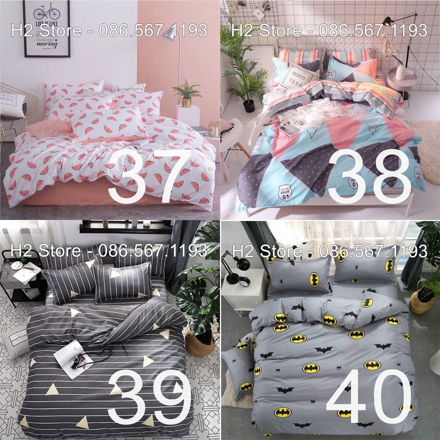 [Bộ 5 Món] Cotton Poly Mẫu 37 - 72 (Chát Chọn Mẫu)