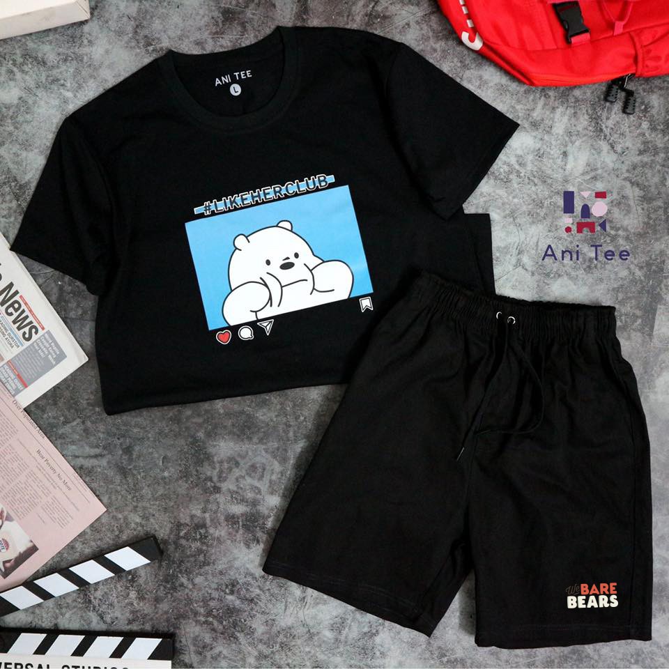 [ANI TEE] Set Đồ Gấu Ice Bear Dễ Thương Tạo Dáng Chụp Hình