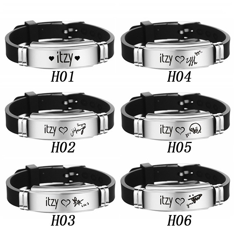 Vòng đeo tay bằng thép không gỉ phong cách Hàn Quốc itzy