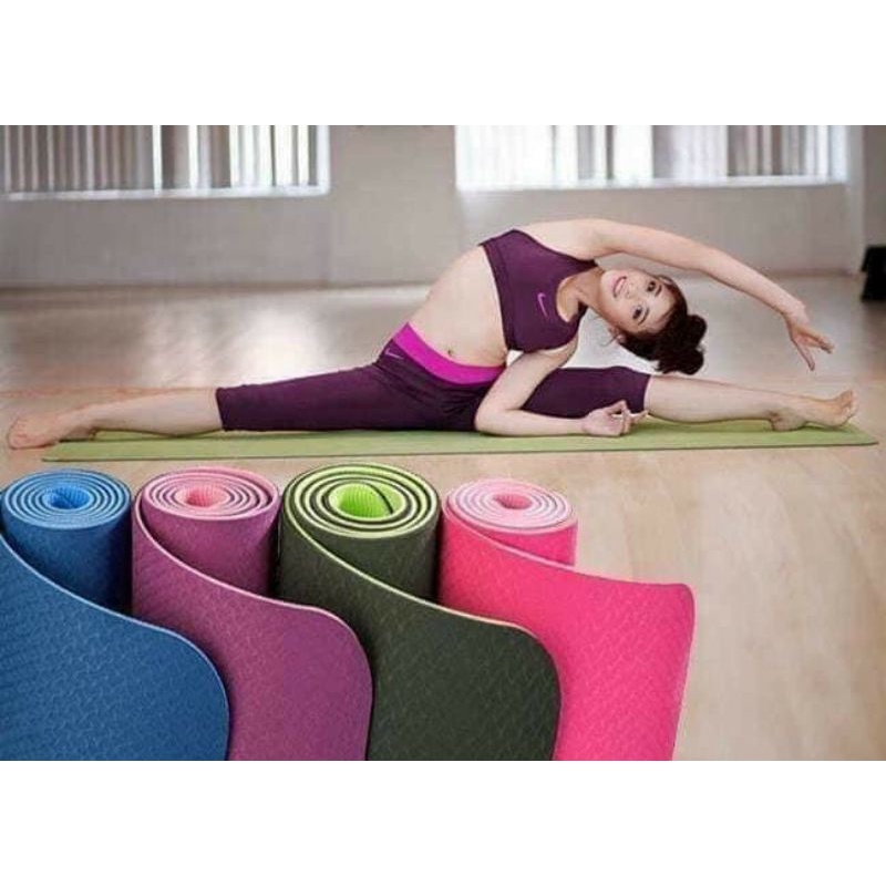 Thảm yoga 2 lớp xịn đẹp, màu ngẫu nhiên