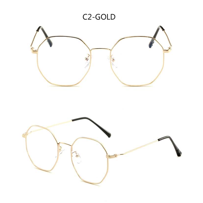 Kính cận gọng đa giác dáng tròn mới bằng kim loại đơn giản | BigBuy360 - bigbuy360.vn