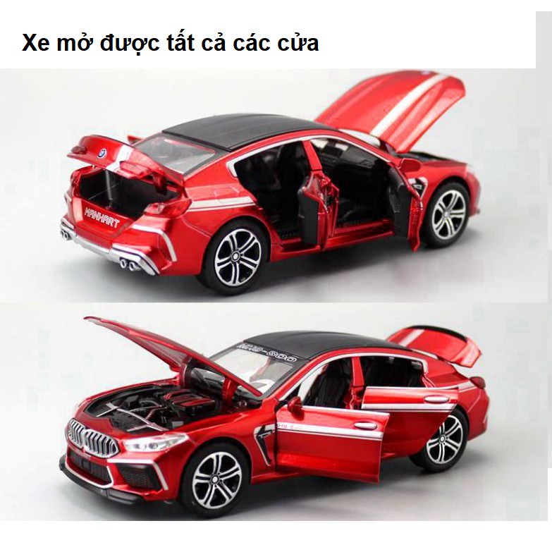Đồ chơi trẻ em xe ô tô Mercedes M8 bằng kim loại mô hình tỉ lệ 1:32 có âm thanh và đèn