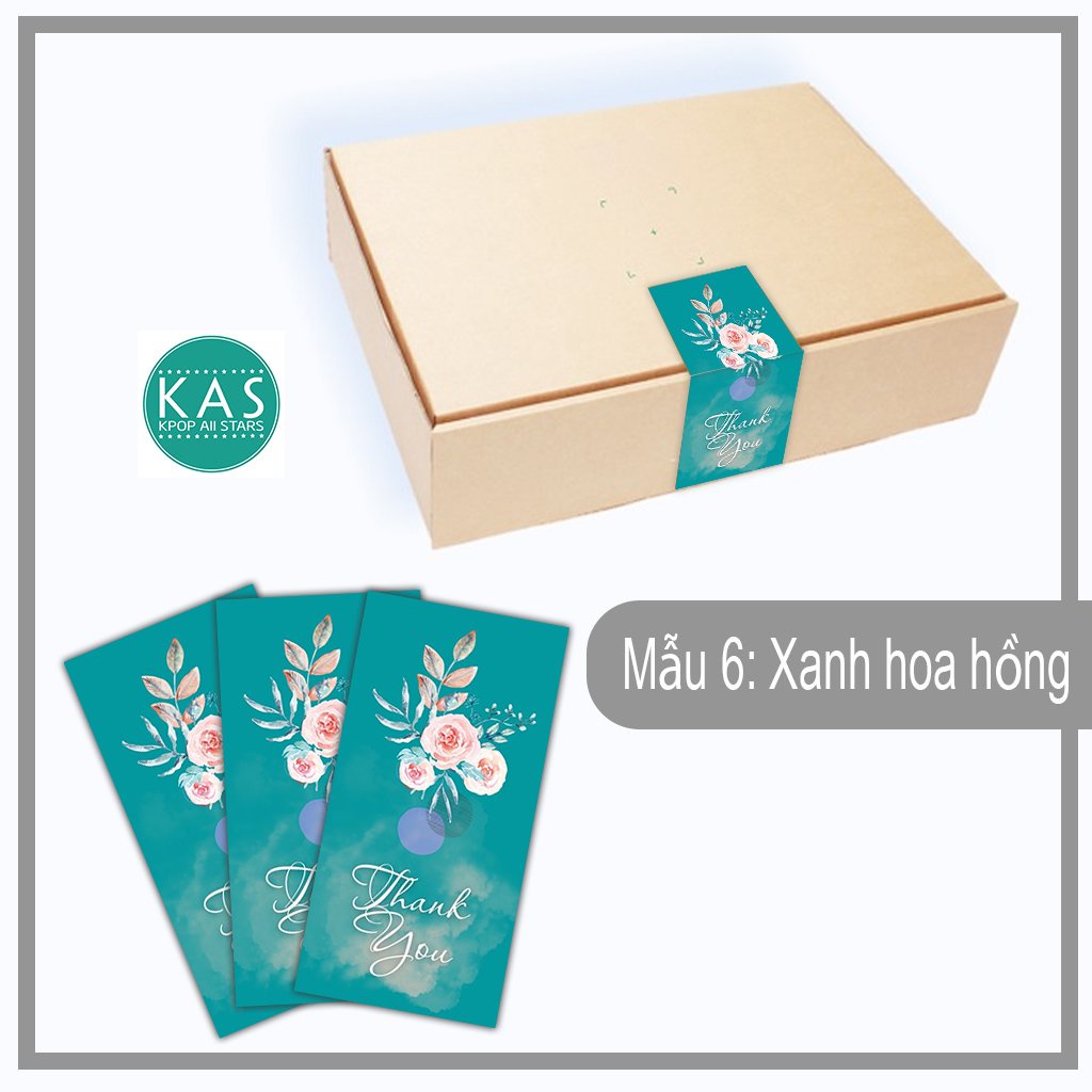 Xấp nhãn dán sticker cảm ơn xinh xắn dành cho shop bán hàng
