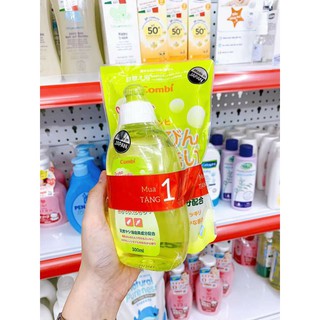Combo Chai tặng túi dung dịch rửa bình Combi sỉ ib