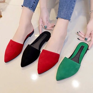 Sục nữ trơn da lộn đế 1.5cm(ảnh thật)