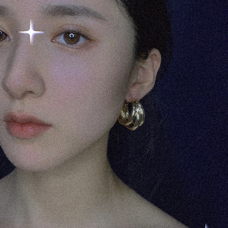 Bông tai nữ Top Xu Hướng Hàn Quốc - Khuyên tai nữ Vintage hottrend 2022 bằng mạ bạc 925 cao cấp