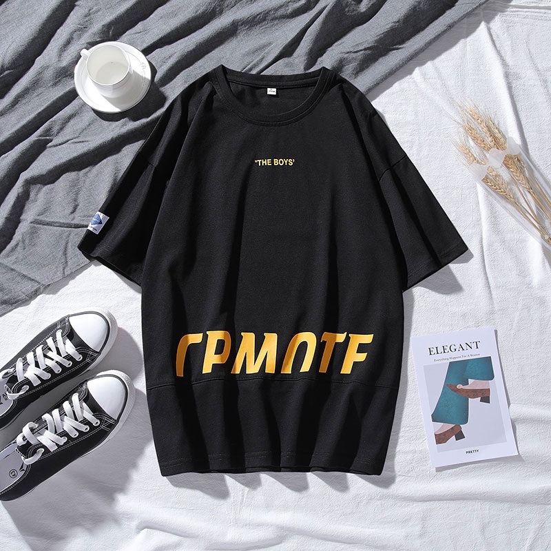 Áo Thun Ngắn Tay Cổ Tròn In Hình Thời Trang Phong Cách Cho Nam