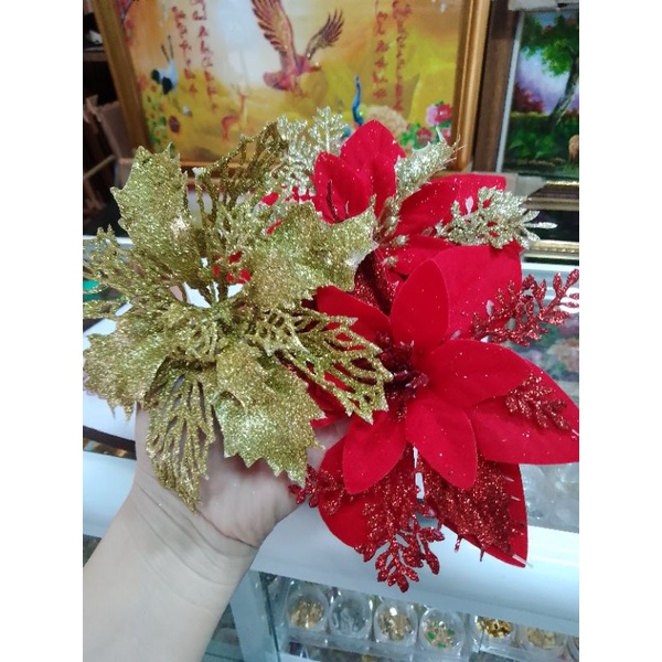 Hoa trạng nguyên Hoa kép trang trí lễ tết noel tháp oản bánh kẹo