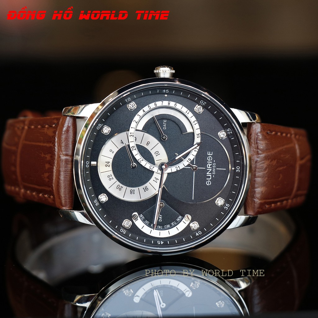 Đồng Hồ Nam Sunrise Dây Da 1146SA  Chính Hãng Full Box Kính Sapphire Chống Xước , Chống Nước , Dây Da Cao Cấp | BigBuy360 - bigbuy360.vn