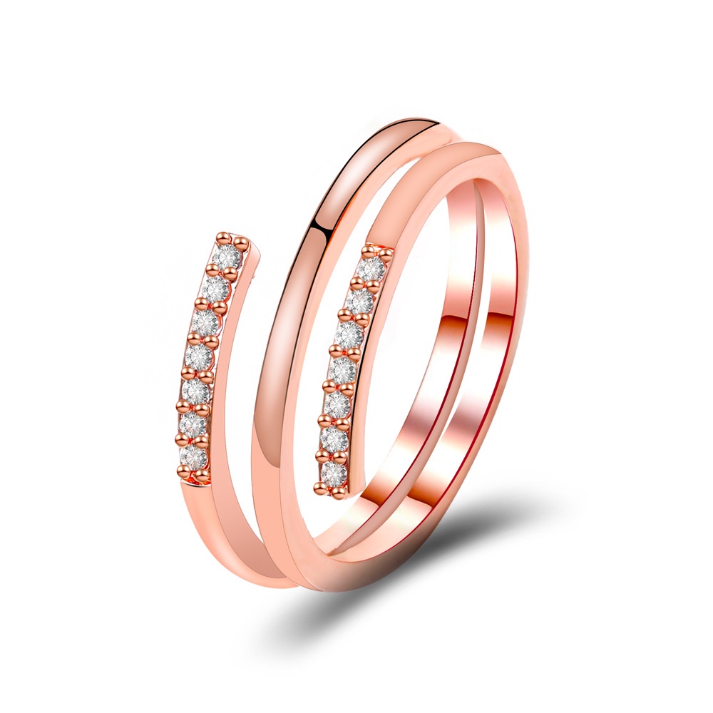 Nhẫn Đeo Tay Kim Loại Nhiều Lớp Đính Đá Thời Trang Cho Nữ