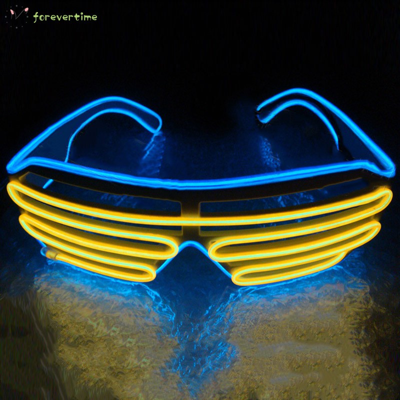 #kính# LED Sunglasses Flashing EL Wire Luminous Light Up Neon Glasses Costumes Party Decorative Lighting Activing Props Gifts