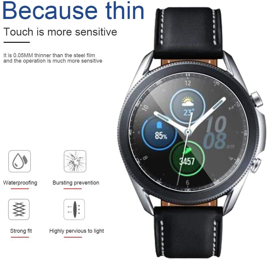 Bộ 2 miếng dán màn hình cường lực cho đồng hồ Samsung Galaxy Watch 3 41mm 45mm