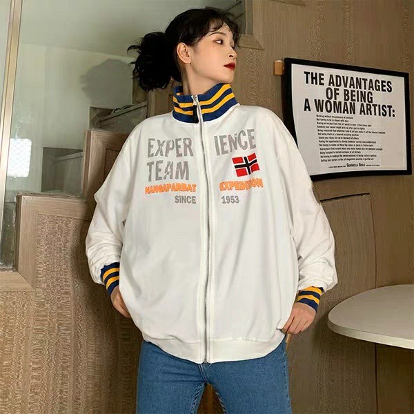 ÁO KHOÁC NỈ NGOẠI TRẮNG MẶC 2 KIỂU - SWEATER EXPEDITION UNISEX