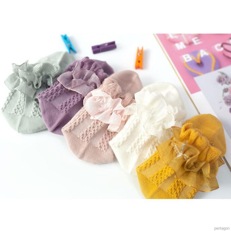 Vớ Cotton Phối Ren Kiểu Công Chúa Cho Bé Gái