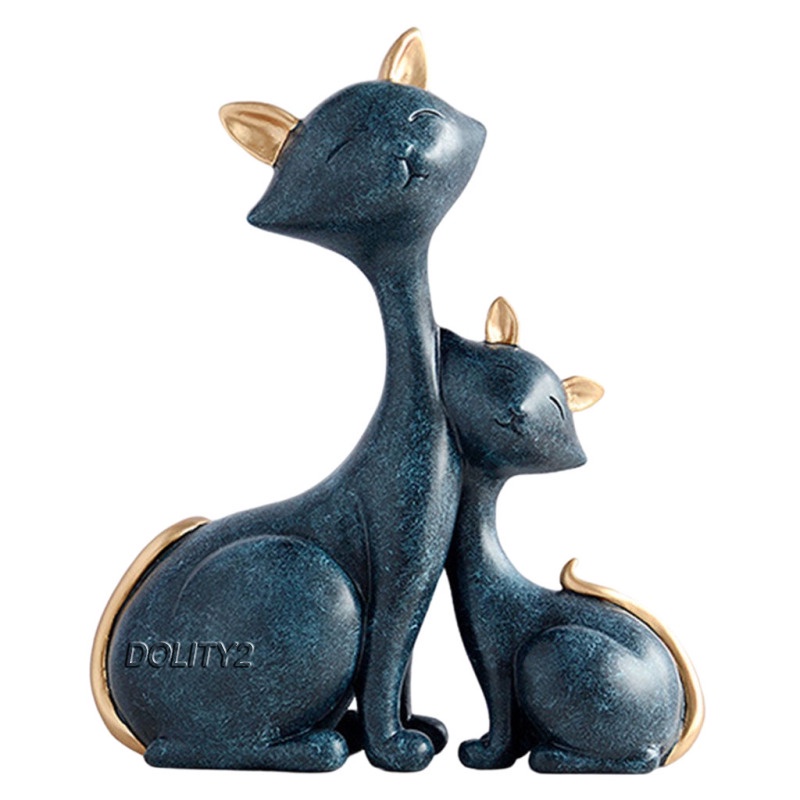Cat Figurine Home Decor Crafts Modern Statue Desktop Birthday Gift