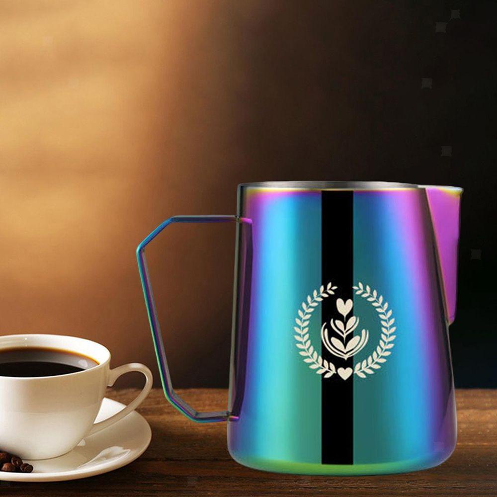 REFINEMENT Kitchen Milk Frothing Cup Espresso Latte Art Cream Maker Coffee Pitcher Jug Tool Bar Stainless Steel 600ml/20oz Elegant Swan Barista Craft Milk Frothing Pitcher/Multicolor