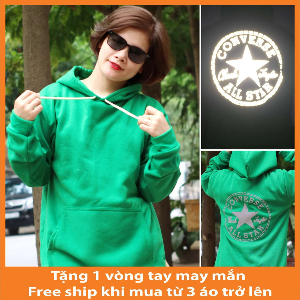 Áo Hoodie Nam Nữ Hình Phản Quang Chất Nỉ Dày Dặn Hình CV