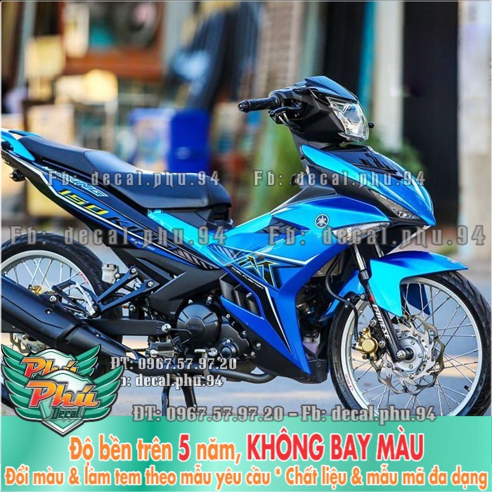 Tem rời EX 150 MX xanh đen (P) -1
