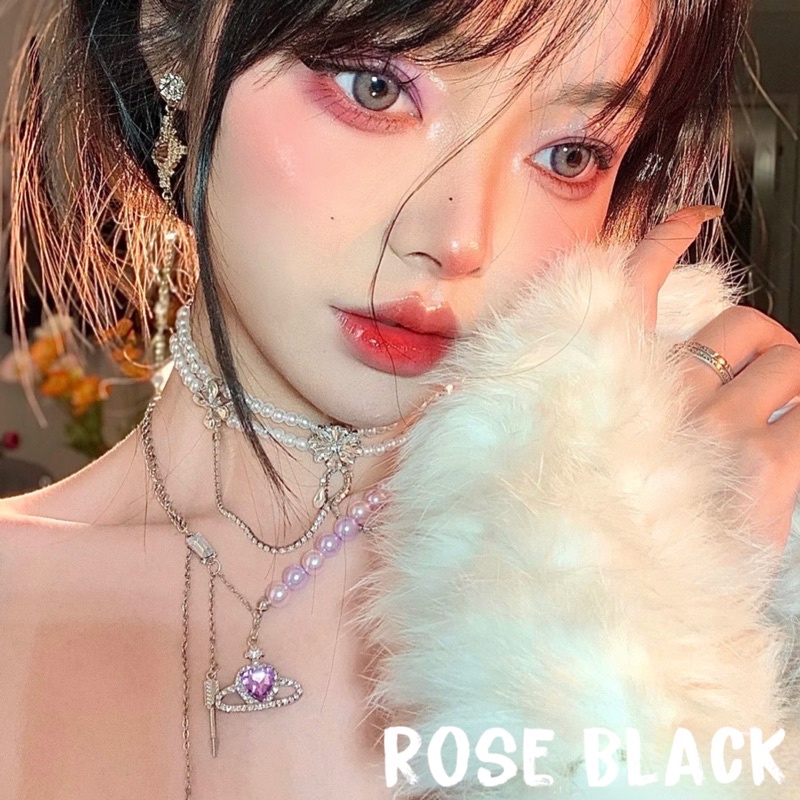 Bộ sưu tập 2 vòng cổ choker lolita hạt phối hoa tuyết đá và dây mặt trái tim (có thể đeo trán) mac KHf-93