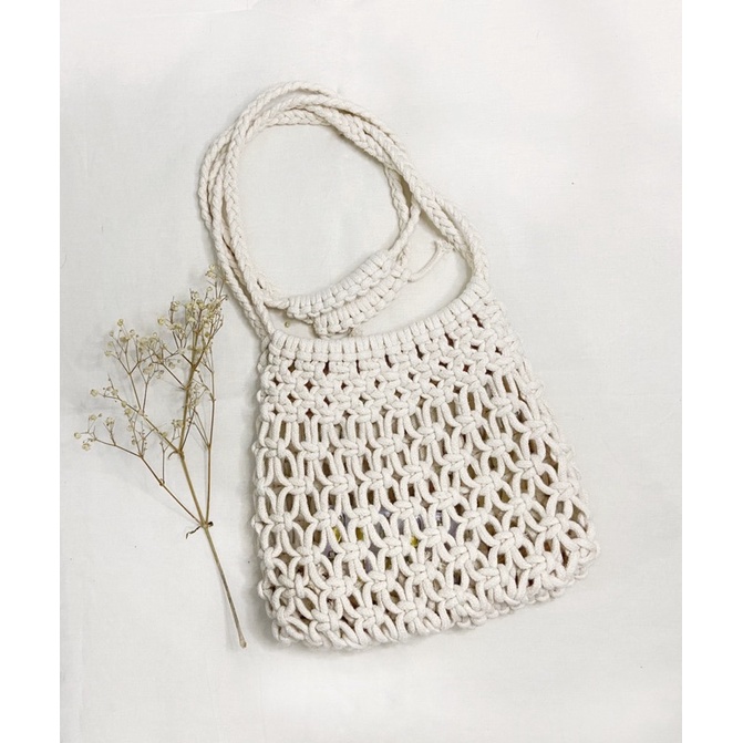 Túi xách đan lưới macrame