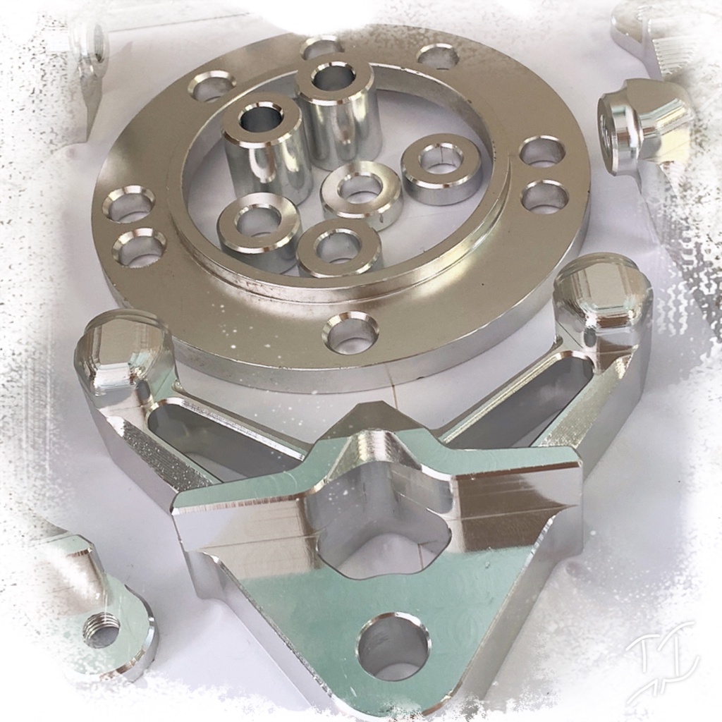 PÁT CNC - Pát Trước & Pát Sau gắn Heo Dầu 50A  Lỗ Trụ 10mm, Khoảng cách 2 lỗ trụ 100m - TẤT CẢ XE VÀ SIZE