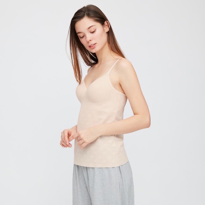 Áo hai dây ren dễ thương, trang nhã liền cup ngực bra -feel của UNIQLO