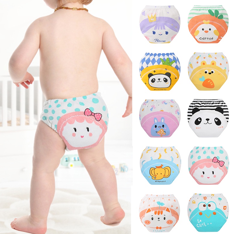 BBking 0-4T Huấn luyện trẻ em Quần lót bằng vải cotton kháng khuẩn thoáng khí có thể giặt được