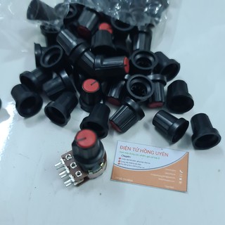 Núm vặn chiết áp (bịch 50 cái). Núm nhựa vặn đầu triết áp VR, núm triết áp (biến trở) loại dày - cứng