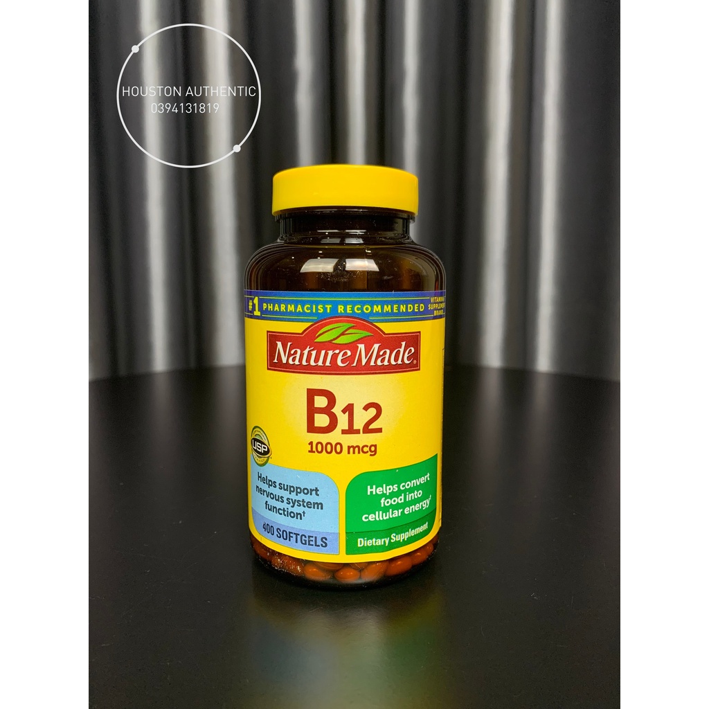 Viên uống Bổ Sung Vitamin B12 Nature Made 1000mcg - 400 viên _ Live mua tại Mỹ