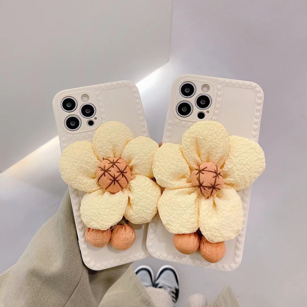 Ốp điện thoại chống rơi phối hoa hướng dương thích hợp cho Iphone13 pro max 7 8 Plus 11 11 Pro Max 12 12 Pro 12 Promax