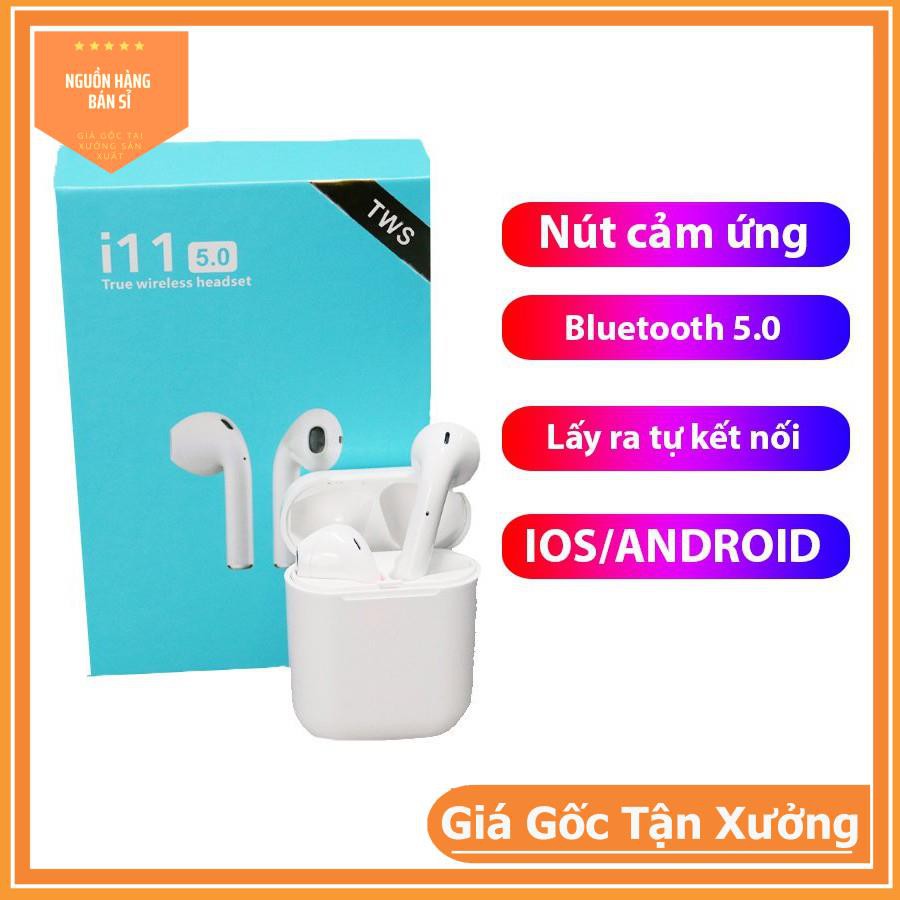 Tai nghe bluetooth 5.0 I11 Cảm ứng vân tay nhỏ gọn, thời trang và hiện đại