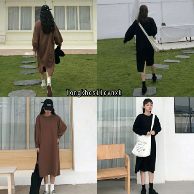 VÁY SUÔNG TAY BỒNG XẺ GẤU ULZZANG | BigBuy360 - bigbuy360.vn