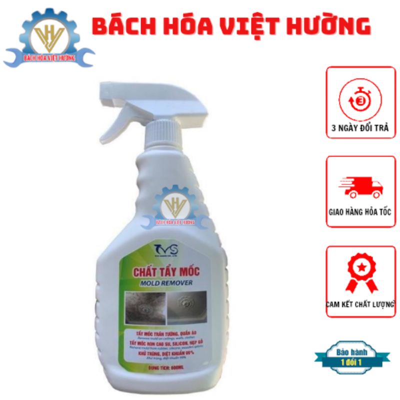 Bình xịt tẩy mốc tường TVS-HT01- 600ml, tẩy mốc các ron cao su chậu rửa, nẹp gỗ, nhà tắm, tường cũ ẩm mốc [CHÍNH HÃNG]
