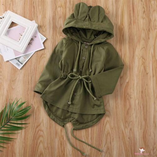 ❤XZQ-Kids Baby Girls 3D Ear Cute Hoodie Hooded Jacket Outwear Clothes