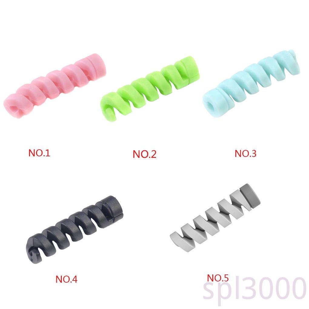 Vỏ silicone xoắn ốc bảo vệ dây cáp sạc USB chống gãy
