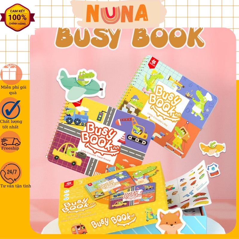 Thanh lý đồ chơi- HỌC LIỆU BUSY BOOK CẤP ĐỘ 2 CHO BÉ TỪ 18 THÁNG