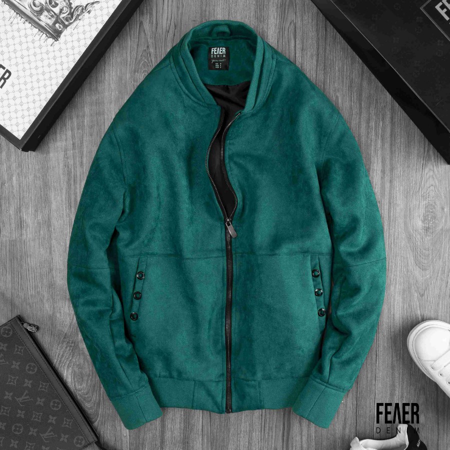 Áo khoác Bomber nam phong cách cổ điển Suede chất Nỉ chấu Âu cao cấp bền bỉ, thoáng - FEAER DENIM | BigBuy360 - bigbuy360.vn