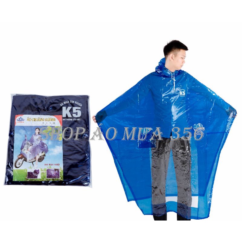 áo mưa choàng siêu dẻo 1 đầu cánh dơi có kinh đi ban đêm. có nắp sỏ gương , áo rộng 1.6 m tránh nước mưa tối đa