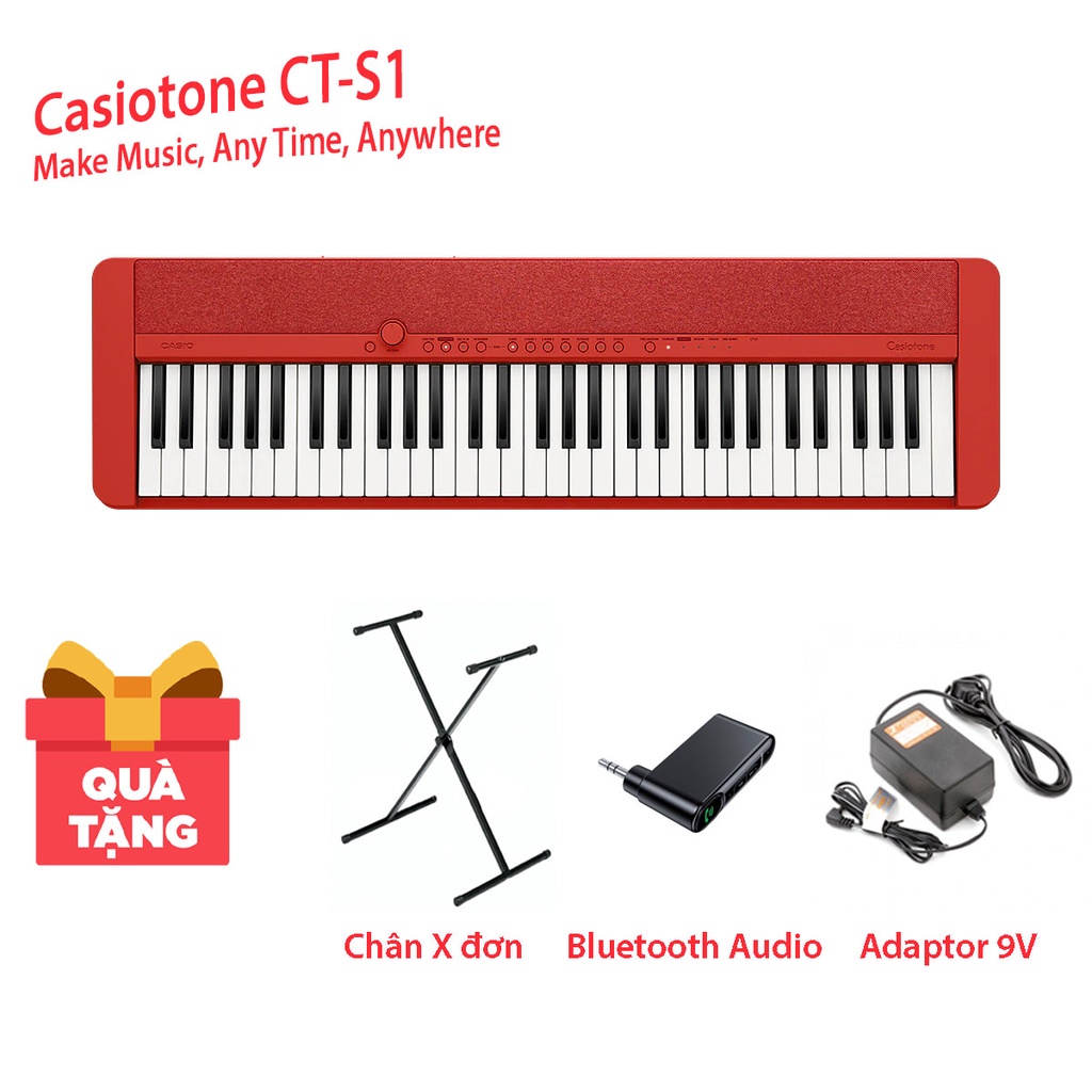 Đàn organ Casio CT-S1 chính hãng - tặng Bluetooth + Adaptor + chân đàn