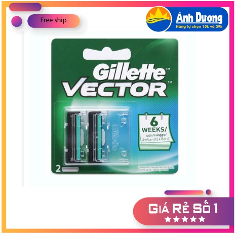 Giá sỉ] Lưỡi dạo cạo râu Gillette 1 vỉ 2 lưỡi