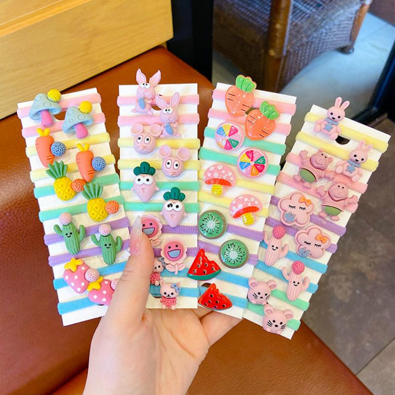 Set 10 dây cột tóc nhiều màu sắc phong cách Hàn Quốc đáng yêu