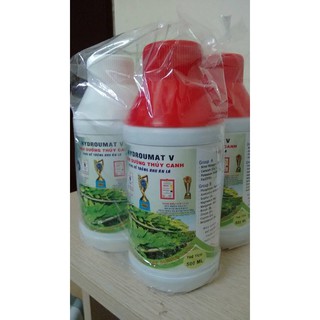 2 cặp (4 lọ) HYDROUMAT V dung dịch thủy canh cho RAU ĂN LÁ